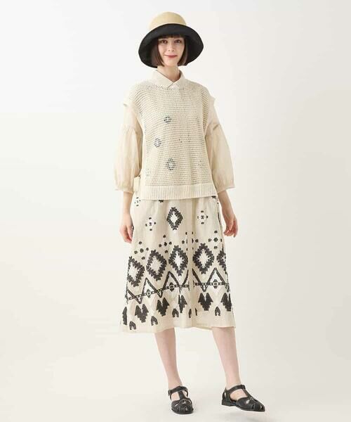 HIROKO BIS GRANDE / ヒロコビス グランデ ロング・マキシ丈ワンピース | 【大きいサイズ】エスニックモチーフドレス /洗える | 詳細16