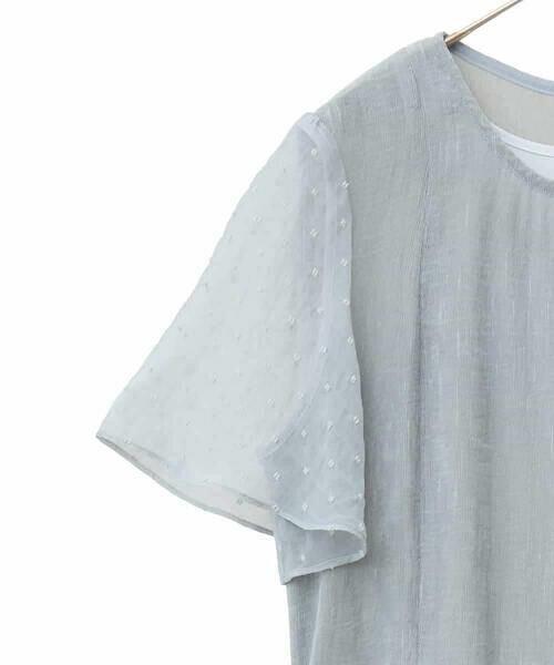 HIROKO BIS GRANDE / ヒロコビス グランデ ロング・マキシ丈ワンピース | 【大きいサイズ】ドットフラワーシャーリング切り替えワンピース | 詳細3