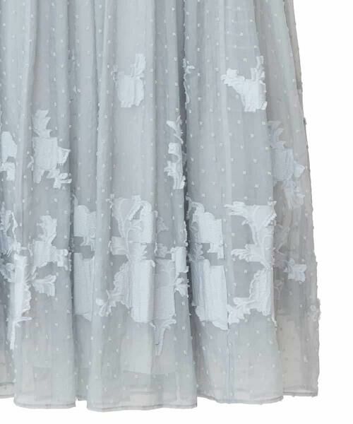 HIROKO BIS GRANDE / ヒロコビス グランデ ロング・マキシ丈ワンピース | 【大きいサイズ】ドットフラワーシャーリング切り替えワンピース | 詳細4