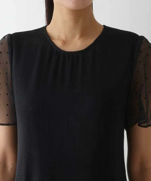 HIROKO BIS GRANDE / ヒロコビス グランデ ロング・マキシ丈ワンピース | 【大きいサイズ】ドットフラワーシャーリング切り替えワンピース | 詳細25