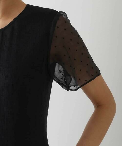 HIROKO BIS GRANDE / ヒロコビス グランデ ロング・マキシ丈ワンピース | 【大きいサイズ】ドットフラワーシャーリング切り替えワンピース | 詳細26