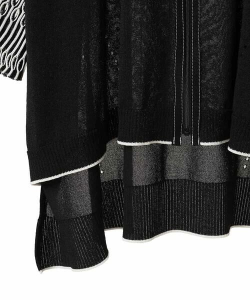 HIROKO BIS GRANDE / ヒロコビス グランデ カーディガン・ボレロ | 【大きいサイズ】ペーパーヤーンジップニットカーディガン /洗える | 詳細13