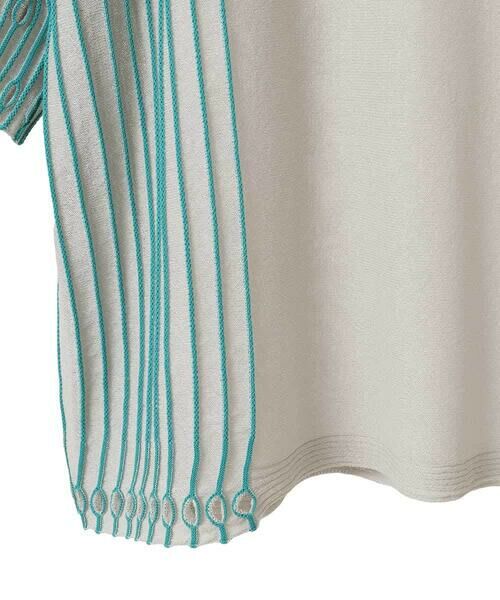 HIROKO BIS GRANDE / ヒロコビス グランデ ニット・セーター | 【大きいサイズ】ペーパーヤーンデザインニットプルオーバー /洗える | 詳細10