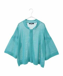 HIROKO BIS GRANDE / ヒロコビス グランデ カーディガン・ボレロ | 【大きいサイズ】ボリュームスリーブニットカーディガン /洗える