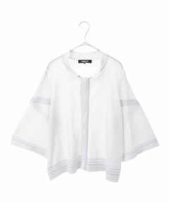 HIROKO BIS GRANDE / ヒロコビス グランデ カーディガン・ボレロ | 【大きいサイズ】ボリュームスリーブニットカーディガン /洗える