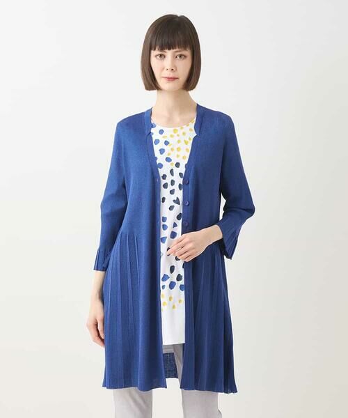 HIROKO BIS GRANDE / ヒロコビス グランデ カーディガン・ボレロ | 【大きいサイズ】メタリックヤーンリブニットカーディガン | 詳細10