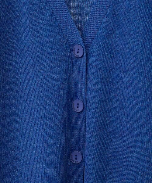 HIROKO BIS GRANDE / ヒロコビス グランデ カーディガン・ボレロ | 【大きいサイズ】メタリックヤーンリブニットカーディガン | 詳細5