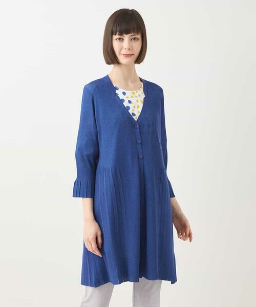 HIROKO BIS GRANDE / ヒロコビス グランデ カーディガン・ボレロ | 【大きいサイズ】メタリックヤーンリブニットカーディガン | 詳細7