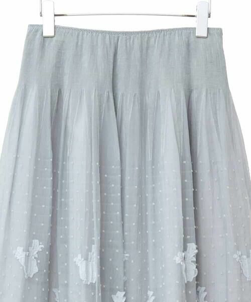 HIROKO BIS GRANDE / ヒロコビス グランデ ロング・マキシ丈スカート | 【大きいサイズ】ドットフラワーシャーリングスカート | 詳細2