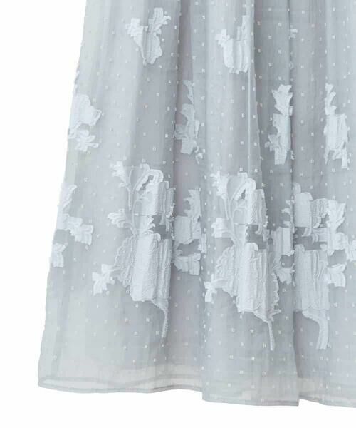 HIROKO BIS GRANDE / ヒロコビス グランデ ロング・マキシ丈スカート | 【大きいサイズ】ドットフラワーシャーリングスカート | 詳細3