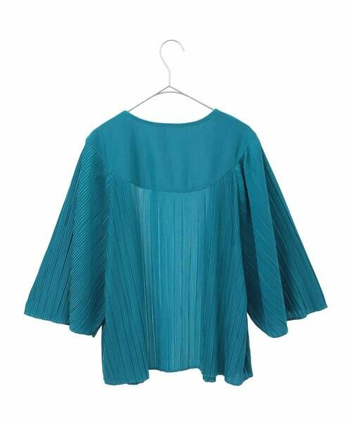 HIROKO BIS GRANDE / ヒロコビス グランデ カーディガン・ボレロ | 【大きいサイズ/接触冷感】ランダムプリーツショートカーディガン /洗える | 詳細1