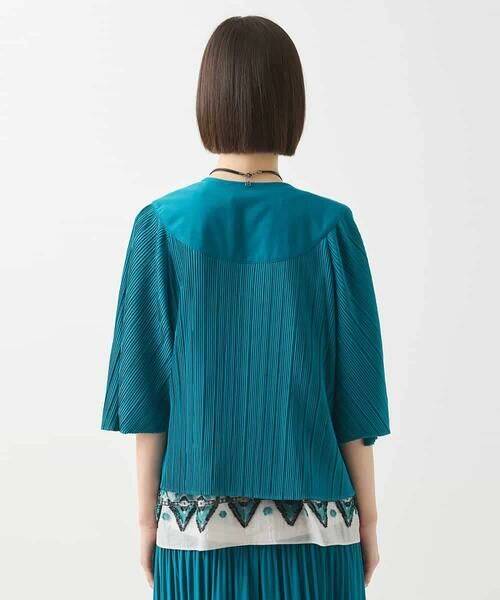 HIROKO BIS GRANDE / ヒロコビス グランデ カーディガン・ボレロ | 【大きいサイズ/接触冷感】ランダムプリーツショートカーディガン /洗える | 詳細9