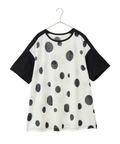 HIROKO BIS GRANDE / ヒロコビス グランデ チュニック | 【大きいサイズ】モノトーンジャカードデザインチュニックカットソー /洗える