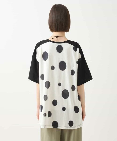 HIROKO BIS GRANDE / ヒロコビス グランデ チュニック | 【大きいサイズ】モノトーンジャカードデザインチュニックカットソー /洗える | 詳細4