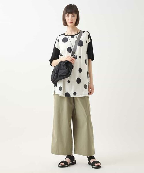 HIROKO BIS GRANDE / ヒロコビス グランデ チュニック | 【大きいサイズ】モノトーンジャカードデザインチュニックカットソー /洗える | 詳細7