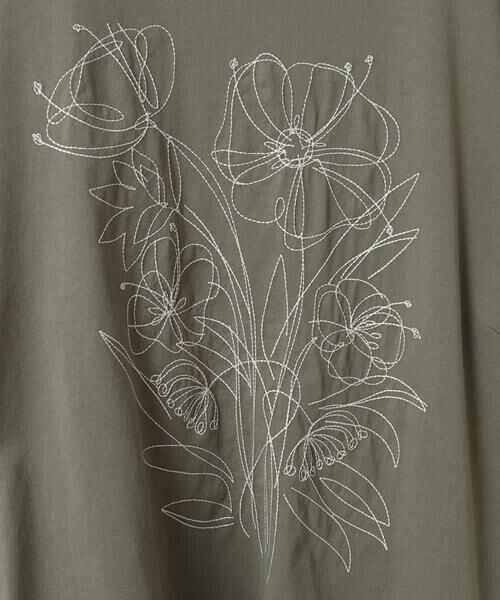 HIROKO BIS GRANDE / ヒロコビス グランデ カットソー | 【大きいサイズ】ステッチ刺繍デザインTシャツ /洗える | 詳細7