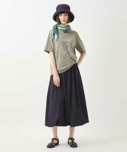 HIROKO BIS GRANDE / ヒロコビス グランデ カットソー | 【大きいサイズ】ステッチ刺繍デザインTシャツ /洗える | 詳細16