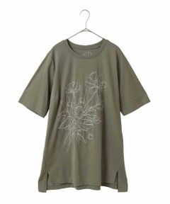 ヒロコビス【大きいサイズ】ロゴハートプリントチュニックカットソー 15号 HIROKO BIS GRANDE｜【大きいサイズ】ロゴハートプリント