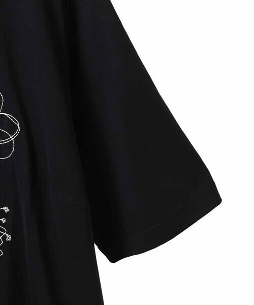 HIROKO BIS GRANDE / ヒロコビス グランデ チュニック | 【大きいサイズ】ステッチ刺繍デザインチュニックTシャツ /洗える | 詳細17