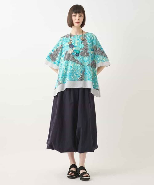 HIROKO BIS GRANDE / ヒロコビス グランデ カットソー | 【大きいサイズ】デジタルパターンデザインプルオーバー /洗濯機で洗える | 詳細12