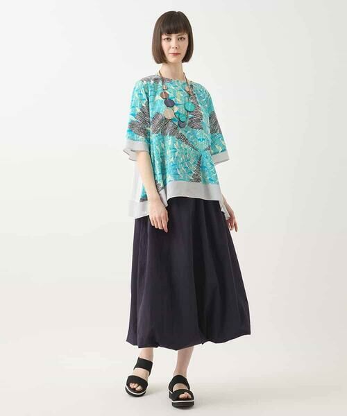 HIROKO BIS GRANDE / ヒロコビス グランデ カットソー | 【大きいサイズ】デジタルパターンデザインプルオーバー /洗濯機で洗える | 詳細13