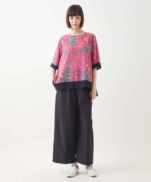 HIROKO BIS GRANDE / ヒロコビス グランデ カットソー | 【大きいサイズ】デジタルパターンデザインプルオーバー /洗濯機で洗える | 詳細14