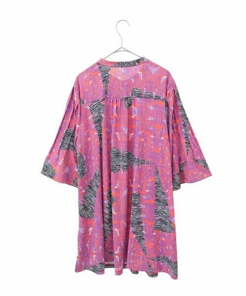 HIROKO BIS GRANDE / ヒロコビス グランデ チュニック | 【大きいサイズ】デジタルパターンチュニックブラウス /洗える | 詳細1