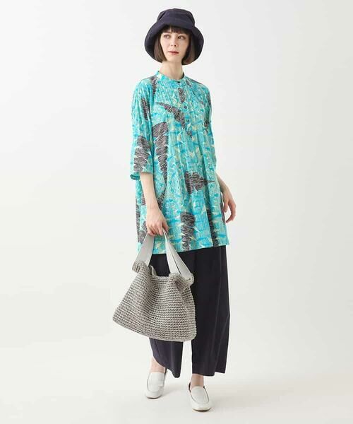 HIROKO BIS GRANDE / ヒロコビス グランデ チュニック | 【大きいサイズ】デジタルパターンチュニックブラウス /洗える | 詳細11