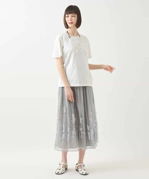 HIROKO BIS GRANDE / ヒロコビス グランデ カットソー | 【大きいサイズ】カーブ切り替えコットンカットソー /洗える | 詳細14