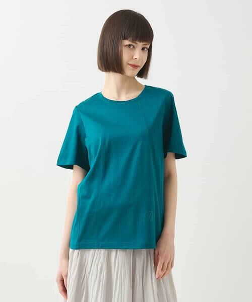 HIROKO BIS GRANDE / ヒロコビス グランデ カットソー | 【大きいサイズ】カーブ切り替えコットンカットソー /洗える | 詳細7