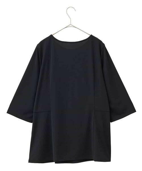 HIROKO BIS GRANDE / ヒロコビス グランデ カットソー | 【大きいサイズ】スムースジャージートップス/洗濯機で洗える | 詳細1