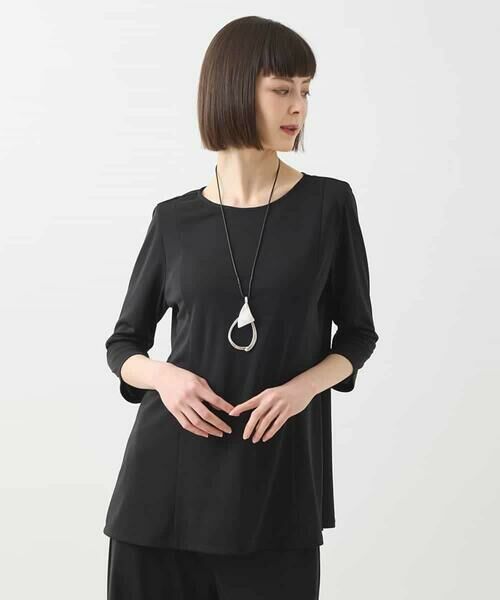 HIROKO BIS GRANDE / ヒロコビス グランデ カットソー | 【大きいサイズ】スムースジャージートップス/洗濯機で洗える | 詳細10