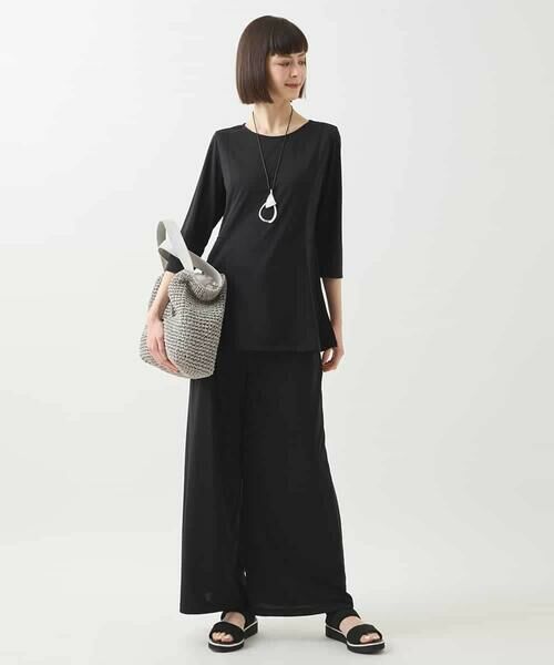 HIROKO BIS GRANDE / ヒロコビス グランデ カットソー | 【大きいサイズ】スムースジャージートップス/洗濯機で洗える | 詳細12