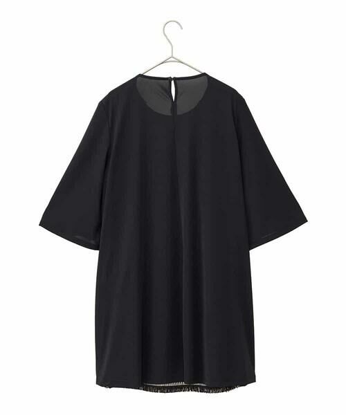 HIROKO BIS GRANDE / ヒロコビス グランデ チュニック | 【大きいサイズ】幾何柄レースチュニックブラウス /洗える | 詳細1