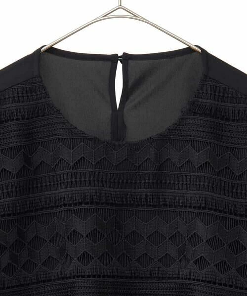 HIROKO BIS GRANDE / ヒロコビス グランデ チュニック | 【大きいサイズ】幾何柄レースチュニックブラウス /洗える | 詳細2