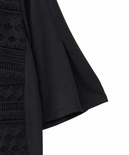 HIROKO BIS GRANDE / ヒロコビス グランデ チュニック | 【大きいサイズ】幾何柄レースチュニックブラウス /洗える | 詳細4