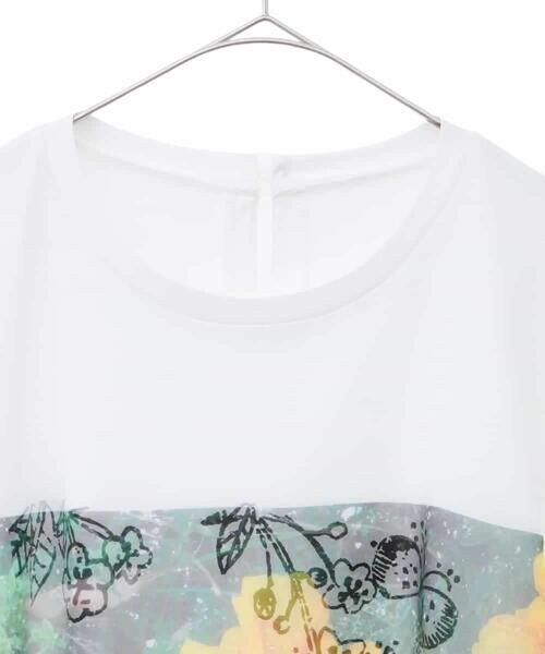 HIROKO BIS GRANDE / ヒロコビス グランデ カットソー | 【大きいサイズ】Busy ButterflyプリントレイヤードTシャツ /洗える | 詳細2