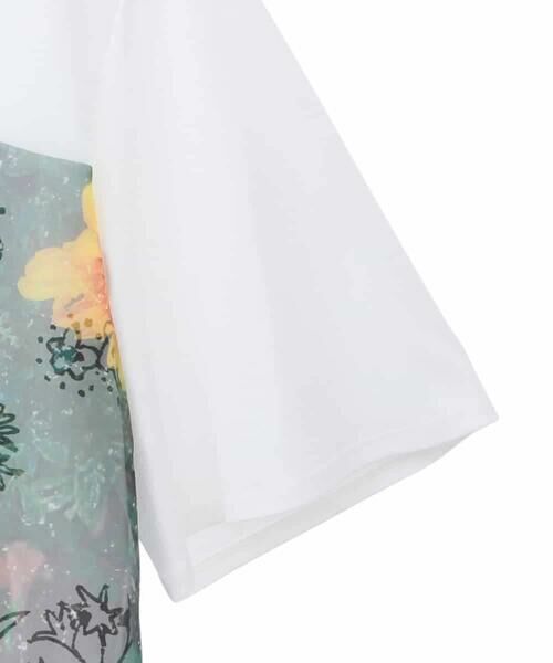 HIROKO BIS GRANDE / ヒロコビス グランデ カットソー | 【大きいサイズ】Busy ButterflyプリントレイヤードTシャツ /洗える | 詳細3