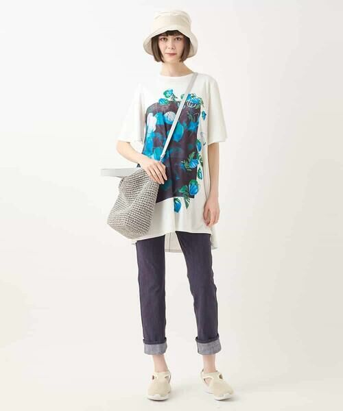 HIROKO BIS GRANDE / ヒロコビス グランデ チュニック | 【大きいサイズ】ボタニカルフォトプリントチュニック /洗える | 詳細15