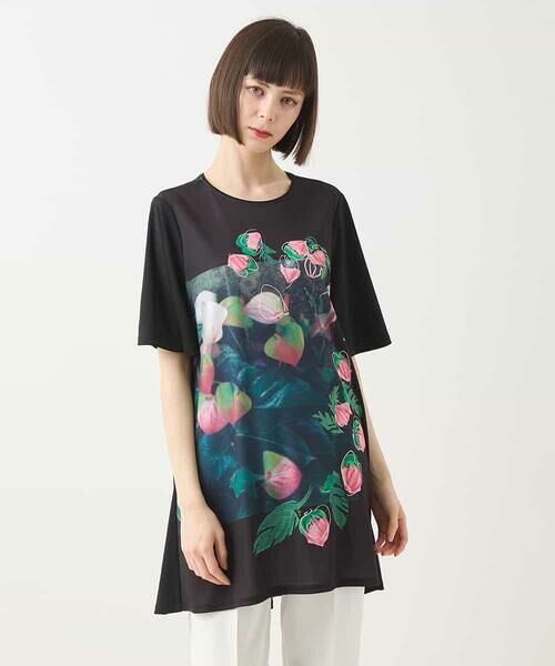 HIROKO BIS GRANDE / ヒロコビス グランデ チュニック | 【大きいサイズ】ボタニカルフォトプリントチュニック /洗える | 詳細17