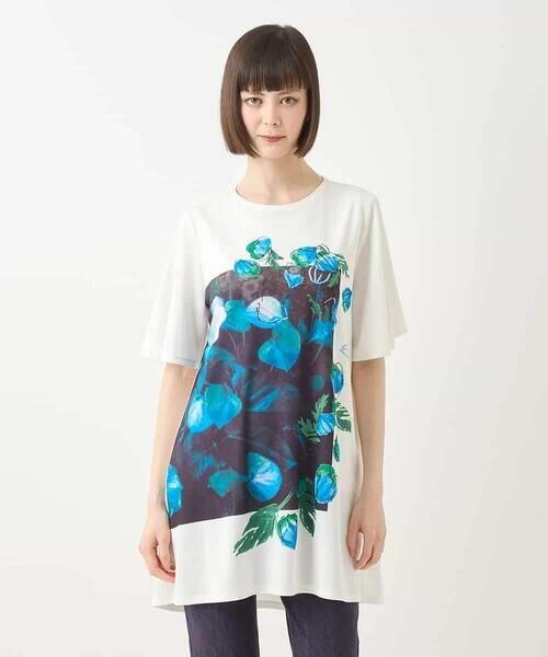 HIROKO BIS GRANDE / ヒロコビス グランデ チュニック | 【大きいサイズ】ボタニカルフォトプリントチュニック /洗える | 詳細9
