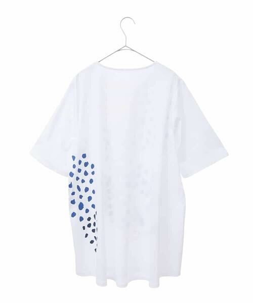 HIROKO BIS GRANDE / ヒロコビス グランデ チュニック | 【大きいサイズ】Happy Dots 配色プリントAラインチュニック /洗える | 詳細1