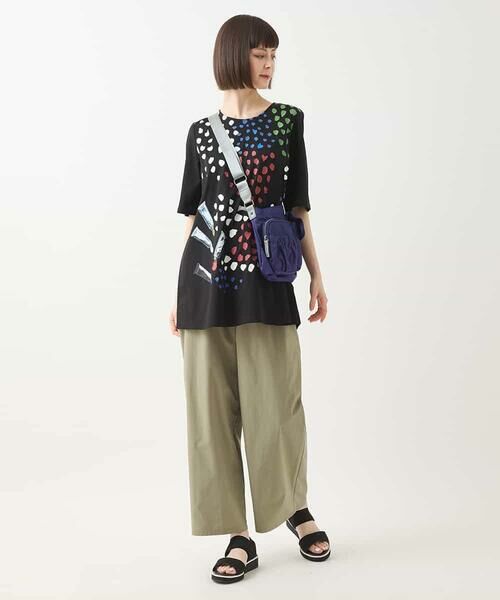 HIROKO BIS GRANDE / ヒロコビス グランデ チュニック | 【大きいサイズ】Happy Dots 配色プリントAラインチュニック /洗える | 詳細15