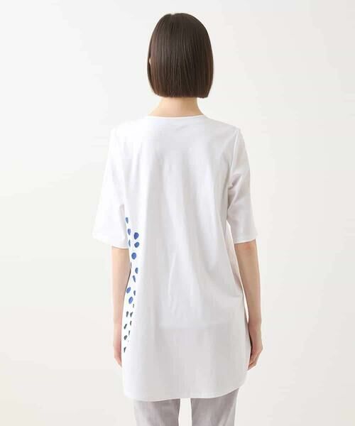 HIROKO BIS GRANDE / ヒロコビス グランデ チュニック | 【大きいサイズ】Happy Dots 配色プリントAラインチュニック /洗える | 詳細9