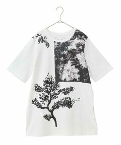 HIROKO BIS GRANDE / ヒロコビス グランデ チュニック | 【大きいサイズ】コラージュプリントコットンチュニック /洗える