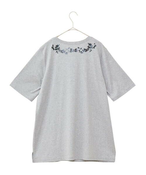 HIROKO BIS GRANDE / ヒロコビス グランデ チュニック | 【大きいサイズ】コラージュプリントコットンチュニック /洗える | 詳細1