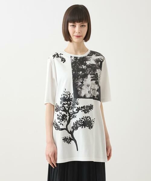 HIROKO BIS GRANDE / ヒロコビス グランデ チュニック | 【大きいサイズ】コラージュプリントコットンチュニック /洗える | 詳細6
