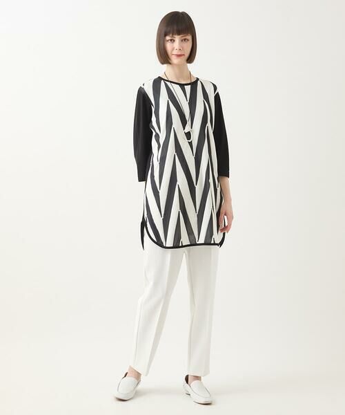 HIROKO BIS GRANDE / ヒロコビス グランデ ショート・ハーフ・半端丈パンツ | 【大きいサイズ/接触冷感】センタークリースストレッチパンツ /洗濯機で洗える | 詳細12