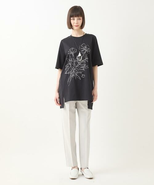 HIROKO BIS GRANDE / ヒロコビス グランデ ショート・ハーフ・半端丈パンツ | 【大きいサイズ/接触冷感】センタークリースストレッチパンツ /洗濯機で洗える | 詳細13