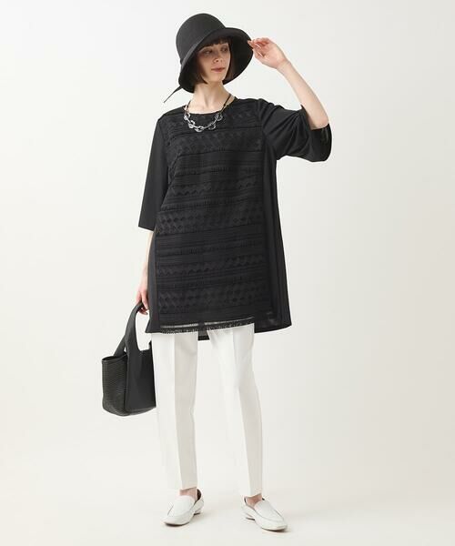 HIROKO BIS GRANDE / ヒロコビス グランデ ショート・ハーフ・半端丈パンツ | 【大きいサイズ/接触冷感】センタークリースストレッチパンツ /洗濯機で洗える | 詳細20